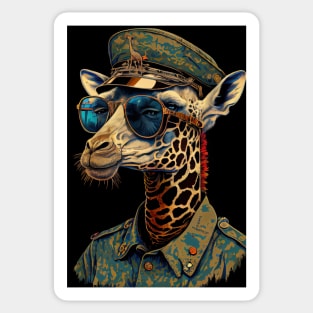 Psychedelic Giraffe with Sunglasses and Headphones Sticker